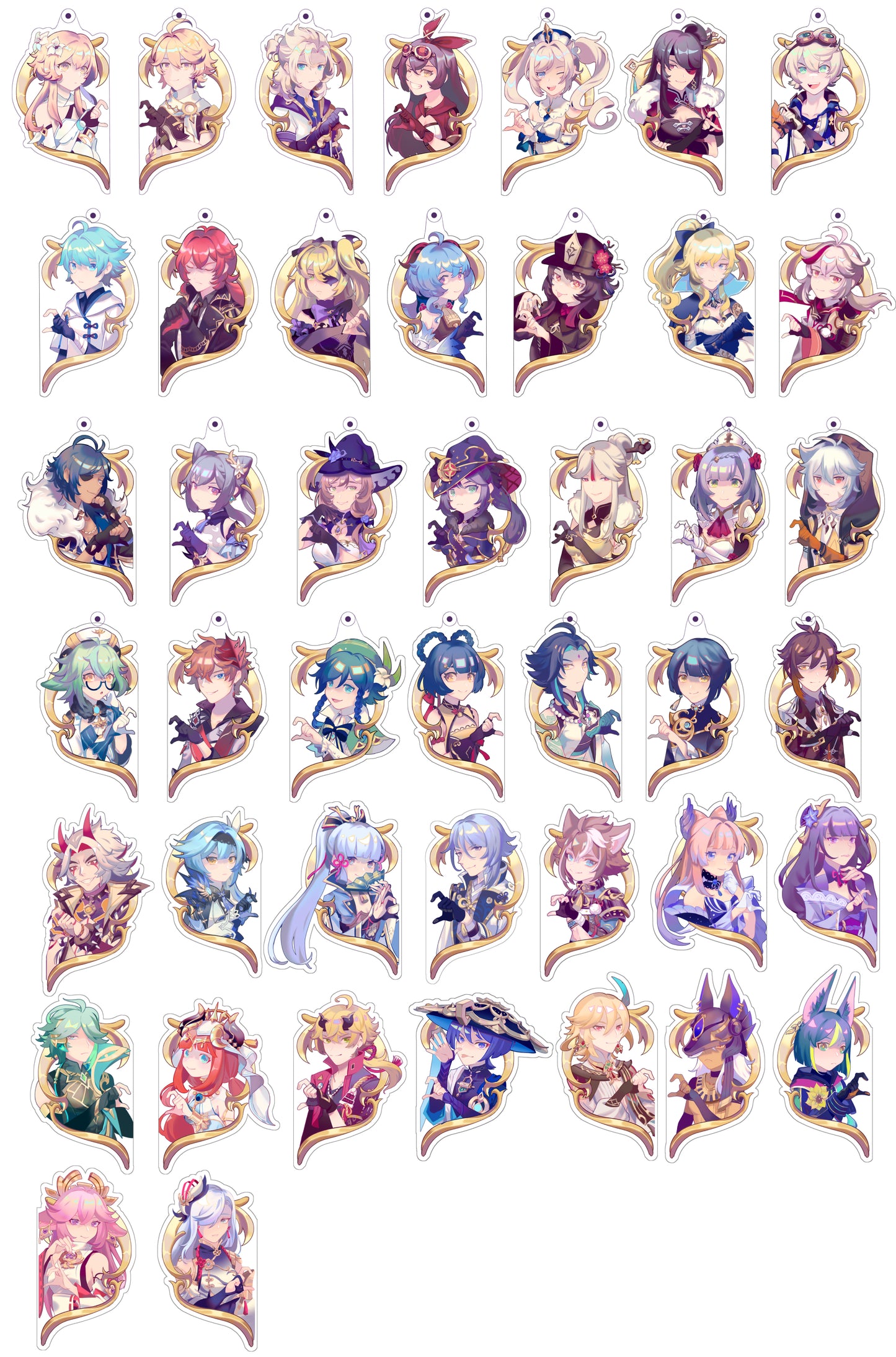 Genshin Impact Heart Charms