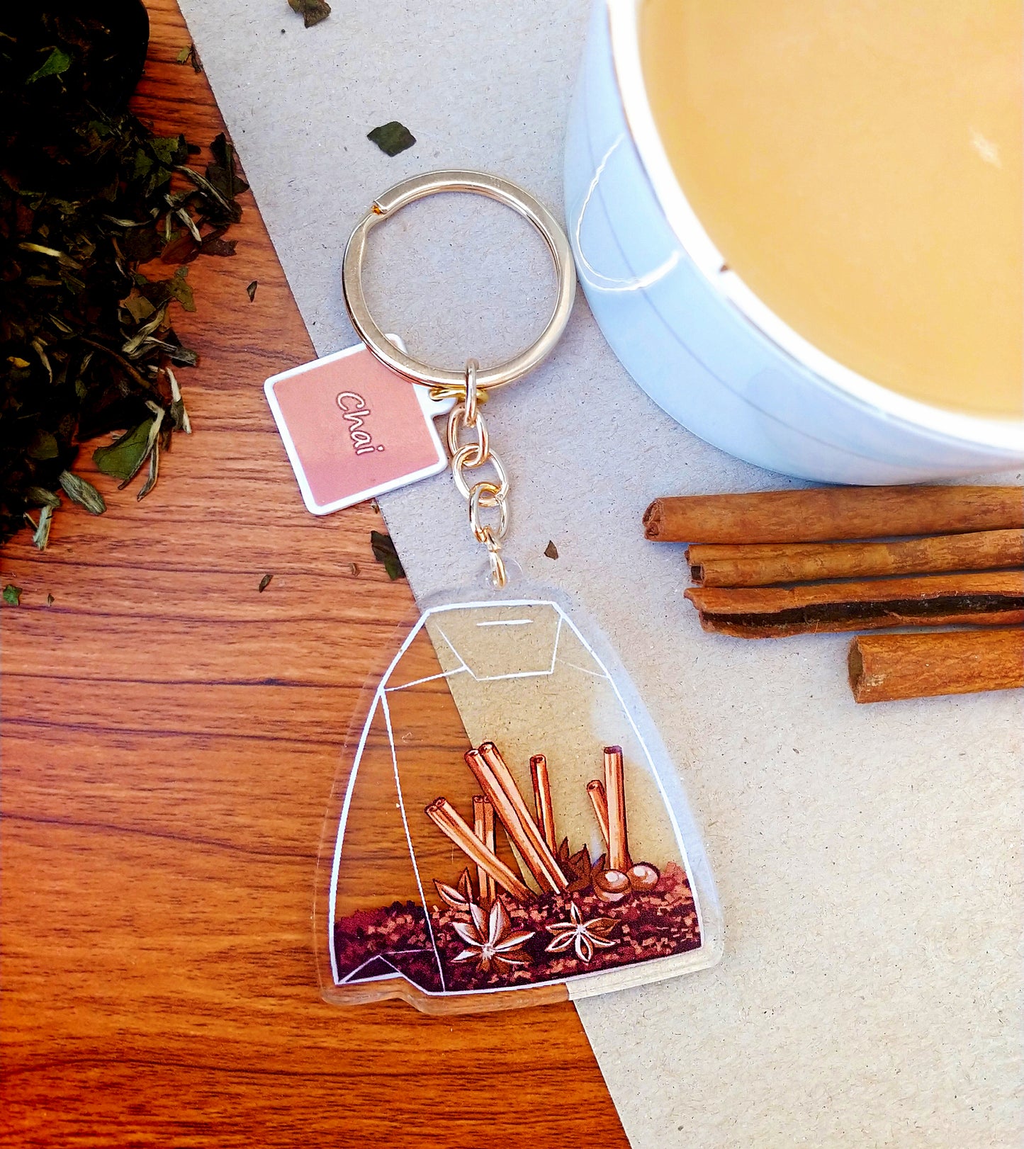 Tea bag Keychain - Chai
