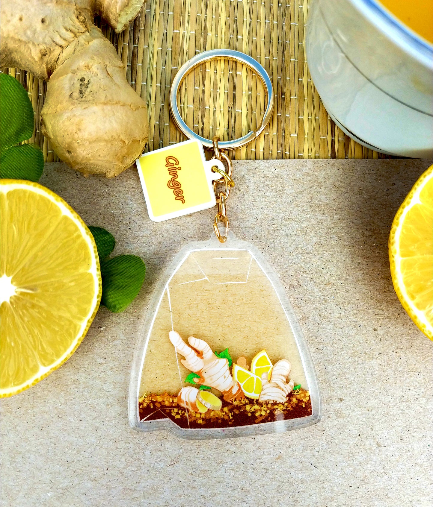 Tea bag Keychain - Ginger