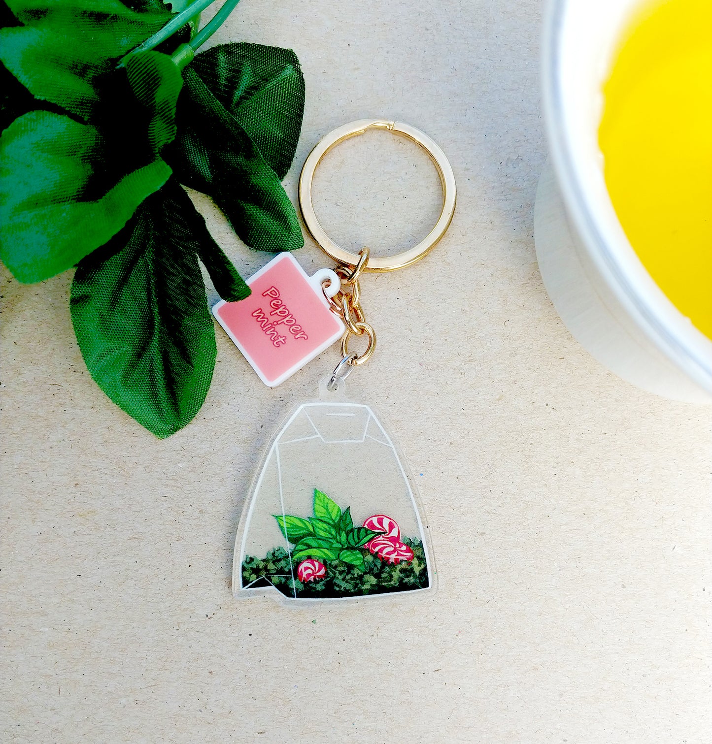 Tea bag Keychain - Peppermint