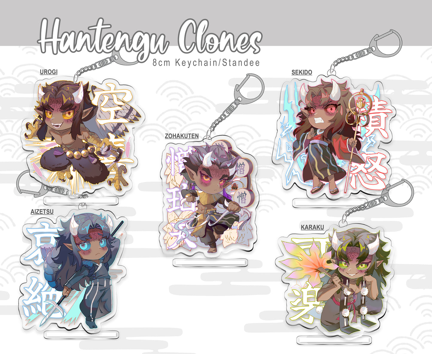 (Pre-Order)Hantengu Clones Keychains/Standees