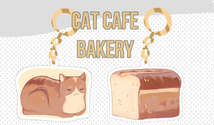 Cat Cafe Bread Loaf - Keychain