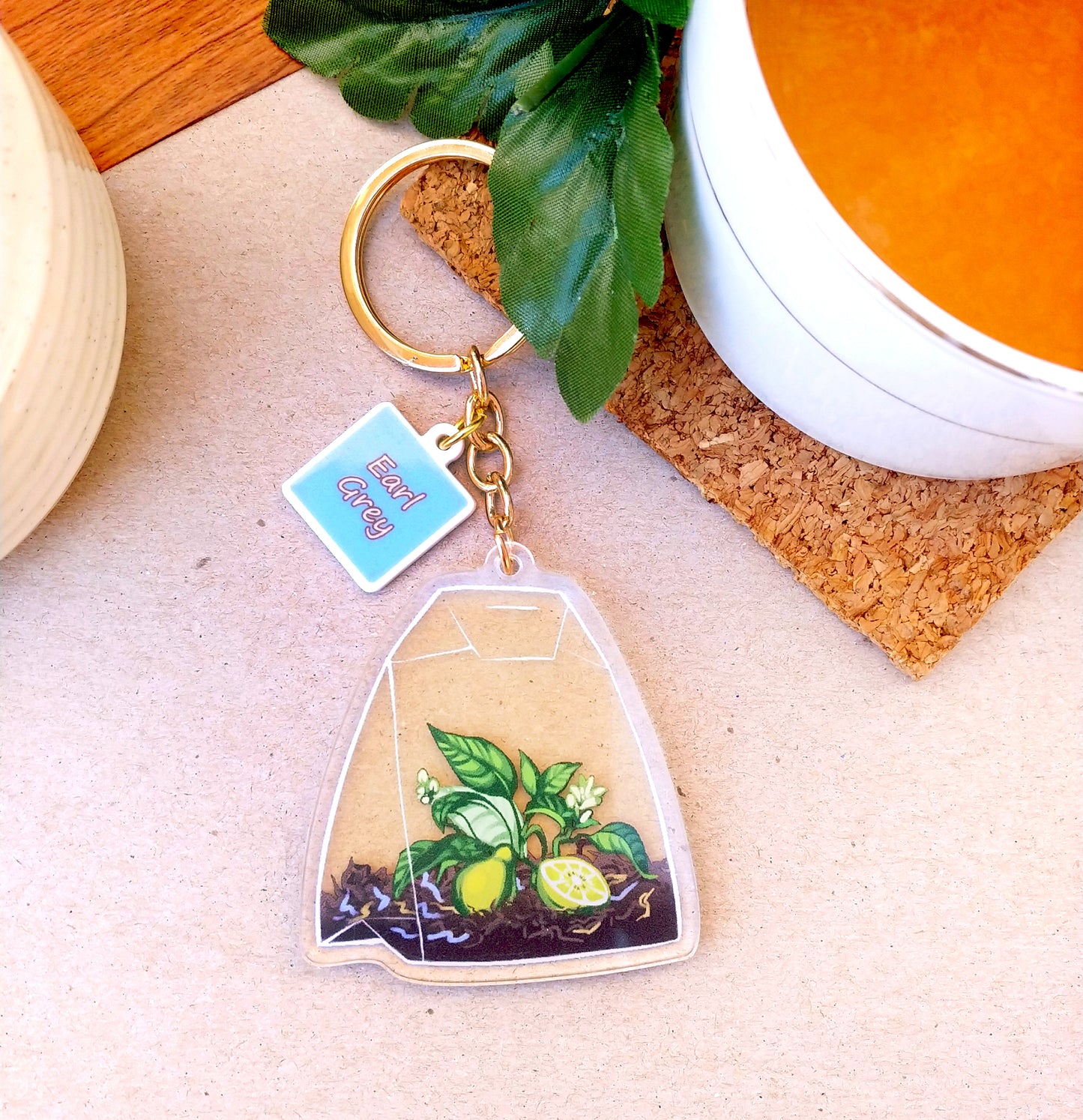 Tea bag Keychain - Earl Grey