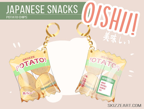 Oishii Japanese snacks - Potato Chips Keychain